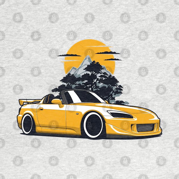 Yellow S2000 Nature by KaroCars